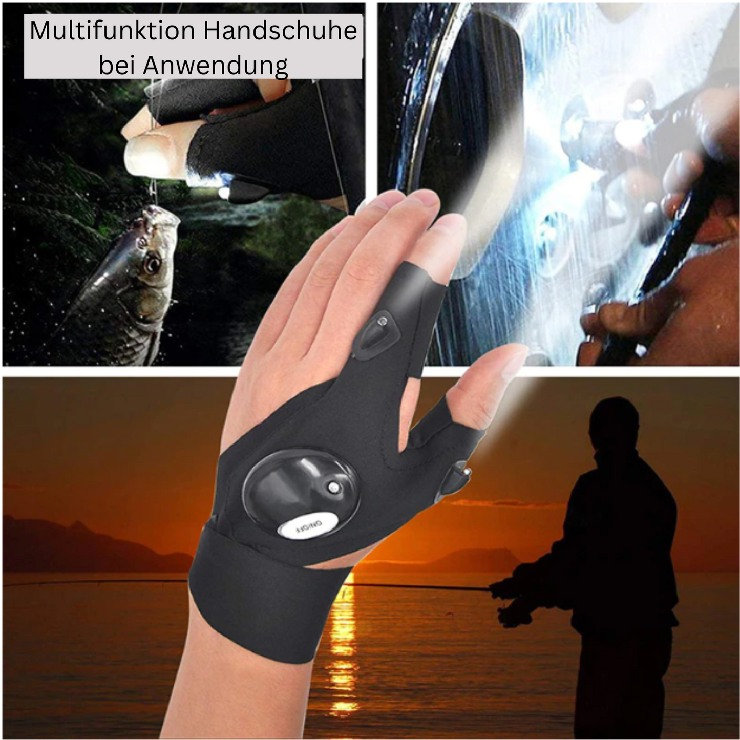 Multifunktions LED Handschuh